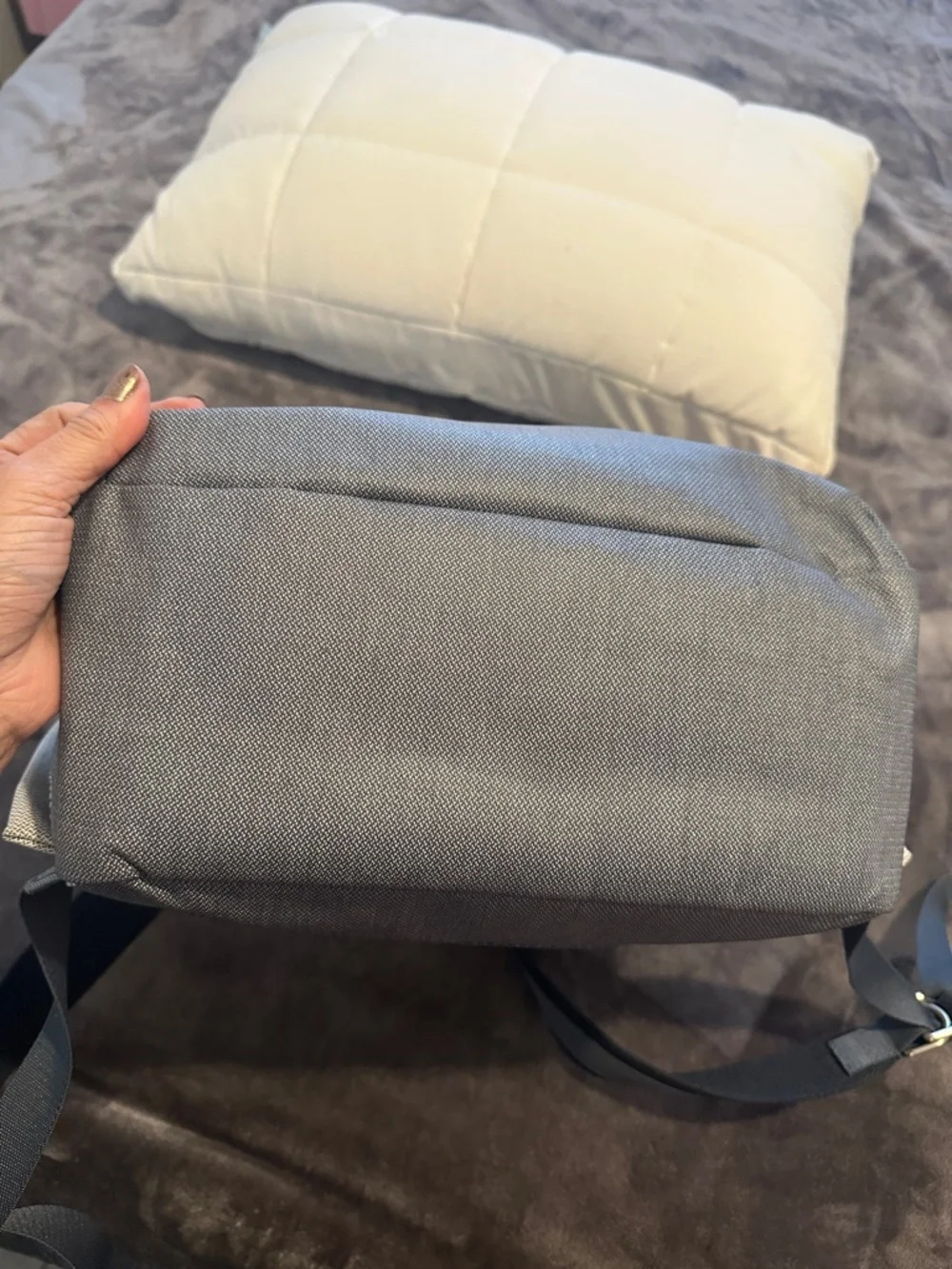 Skagen Two-Tone Gray Canvas Backpack - Picture 6 of 9